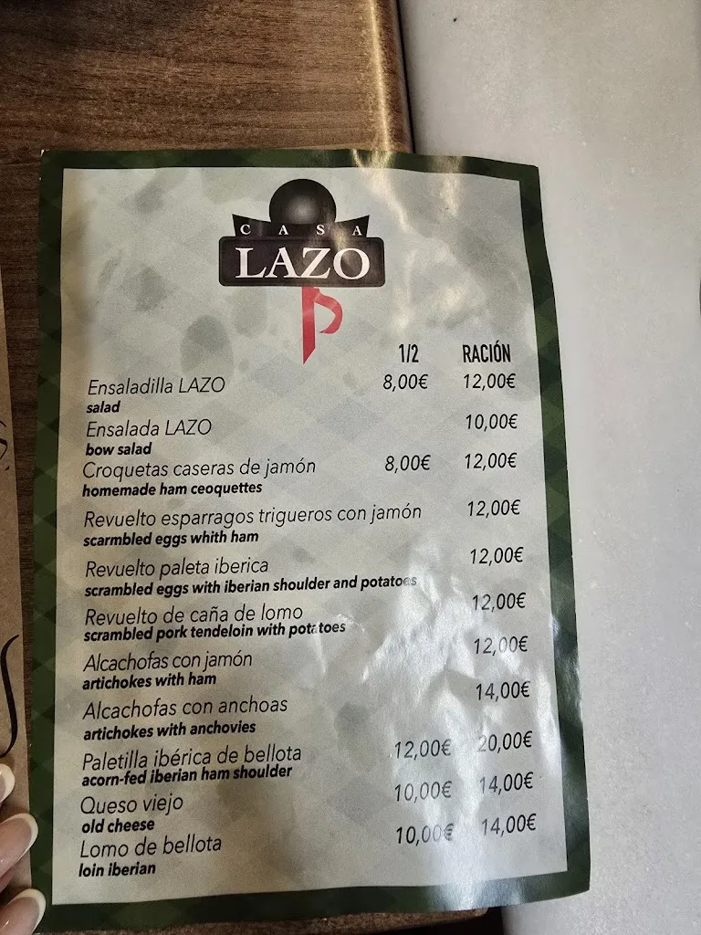 Menu_Casa Lazo. Cadiz_Cadiz_image_1