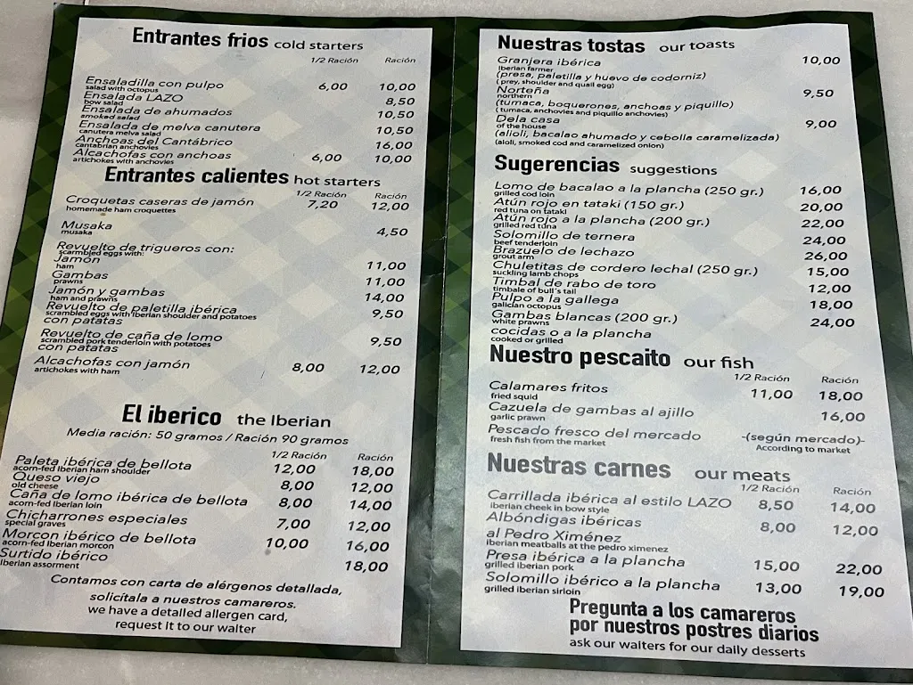 Menu_Casa Lazo. Cadiz_Cadiz_image_2