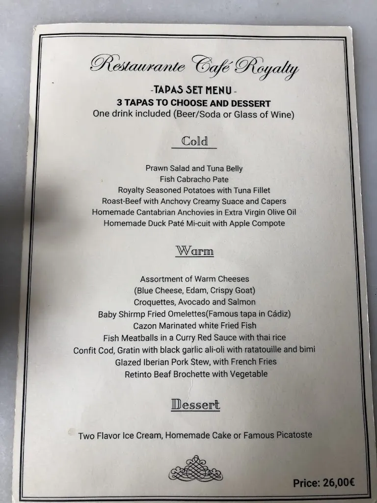 Menu_Restaurante Café Royalty - Restaurantes en Cádiz_Cadiz_image_3