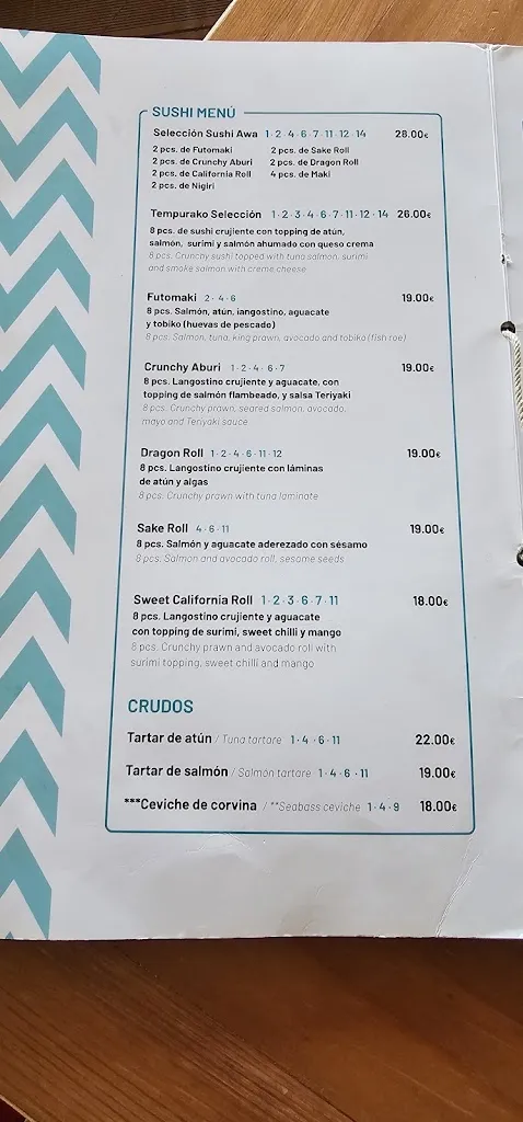 Menu_Restaurante AWA Beach Club_Chipiona_image_2