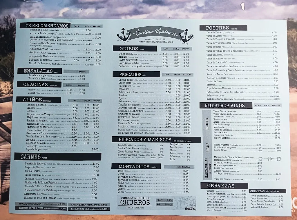 Menu_Cantina Marinera_Chipiona_immagine_1