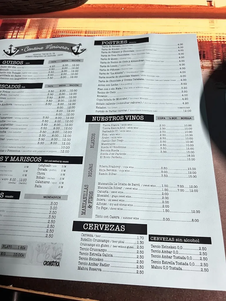 Menu_Cantina Marinera_Chipiona_immagine_2