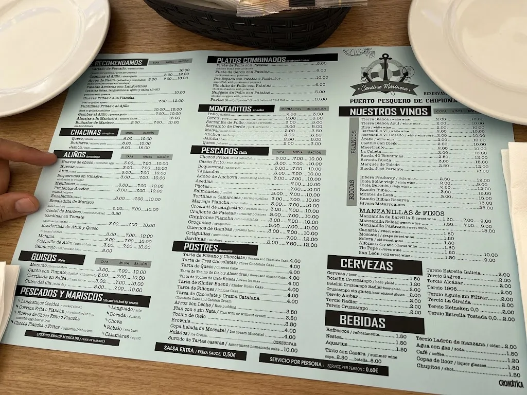 Menu_Cantina Marinera_Chipiona_immagine_4