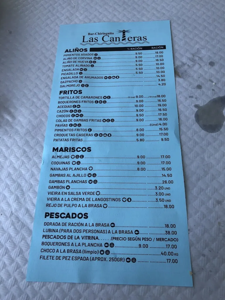 Menu_Las Canteras Bar Chiringuito_Chipiona_image_2