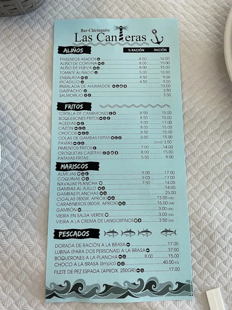 Menu_Las Canteras Bar Chiringuito_Chipiona_image_3