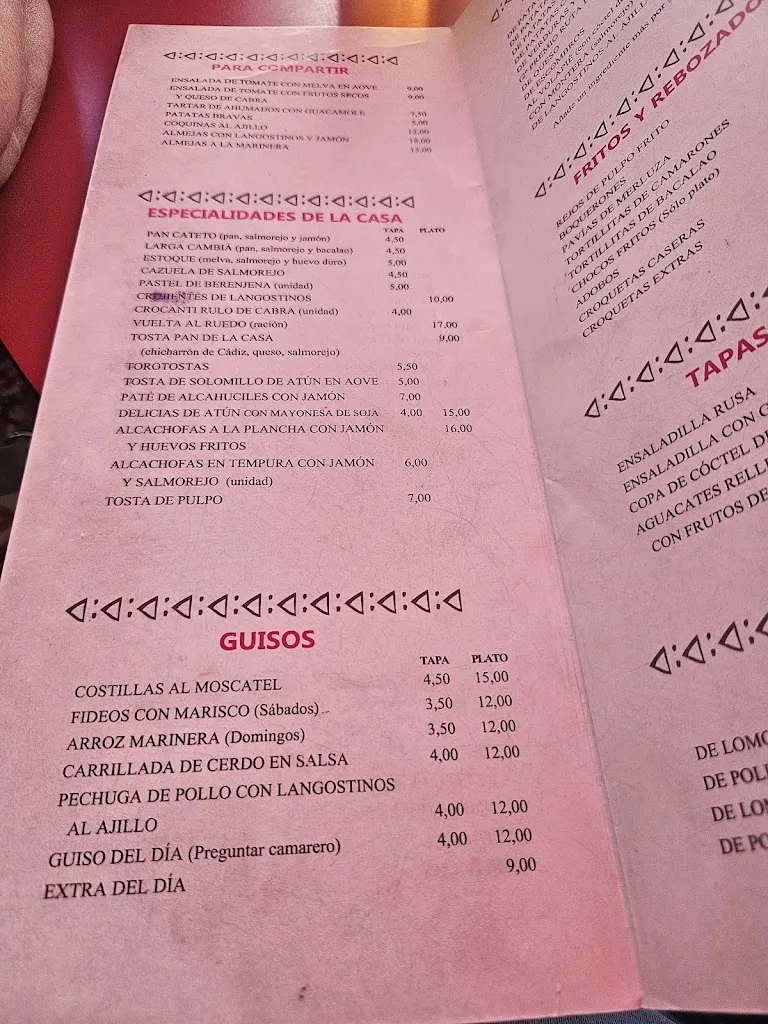 Menu_El Volapié_Chipiona_image_1
