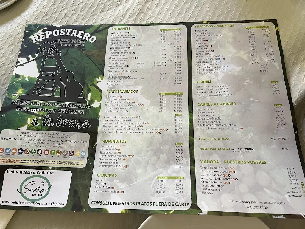 Menu_Bar El Repostaero_Chipiona_image_2