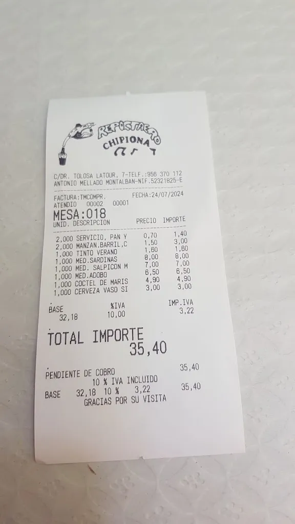 Narciso Perejon Gutiérrez_Bar El Repostaero_Chipiona_review