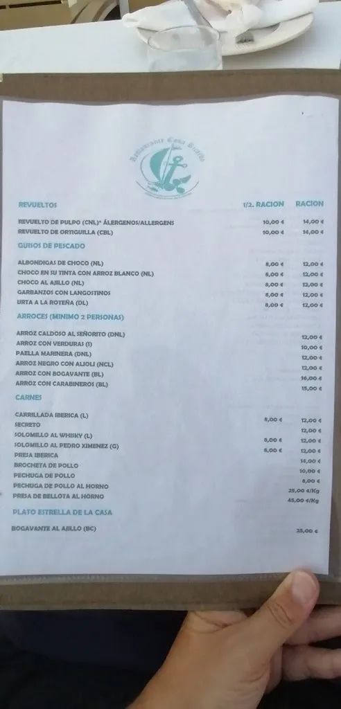 Menu_Restaurante Casa Ricardo Chipiona_Chipiona_image_2