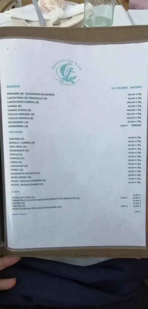 Menu_Restaurante Casa Ricardo Chipiona_Chipiona_image_4