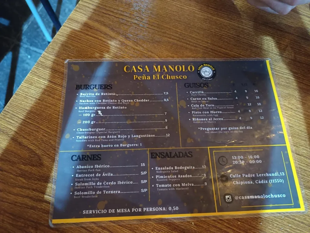 Menu_CASA MANOLO Peña El Chusco._Chipiona_image_2