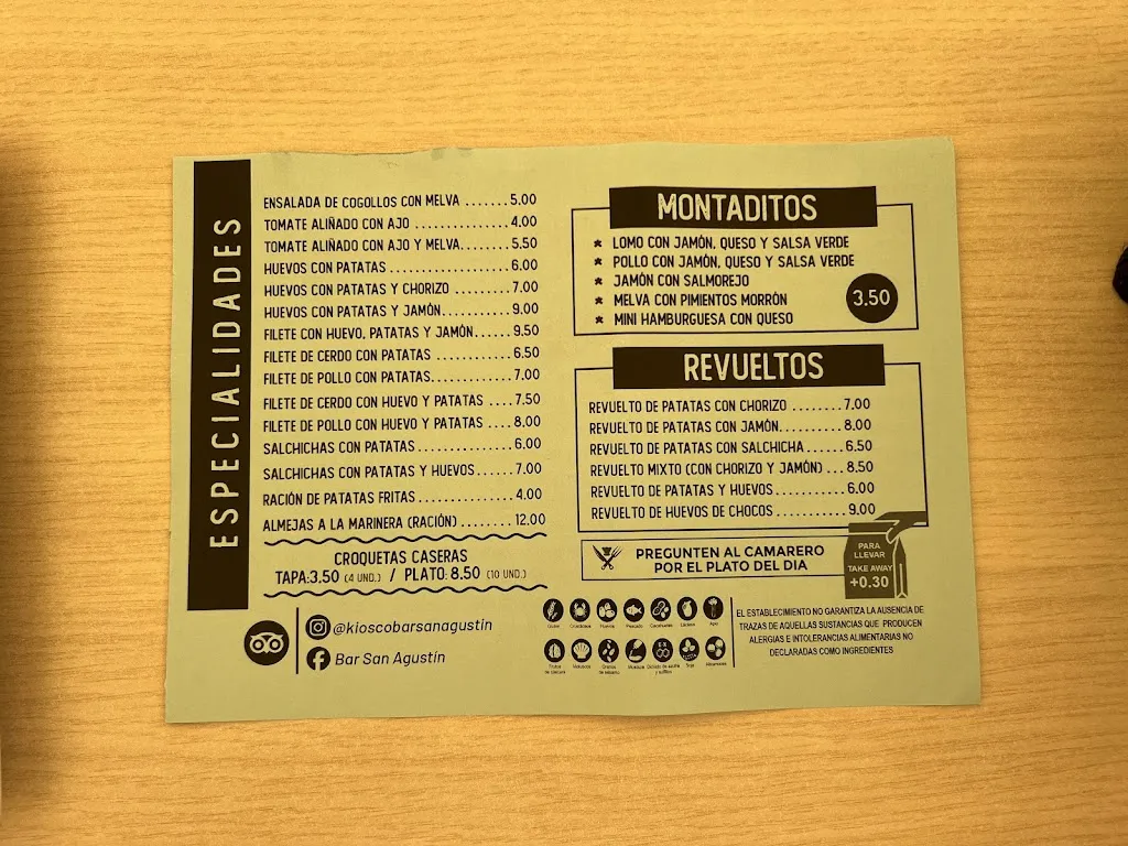 Menu_Kiosco Bar San Agustín_Chipiona_image_1