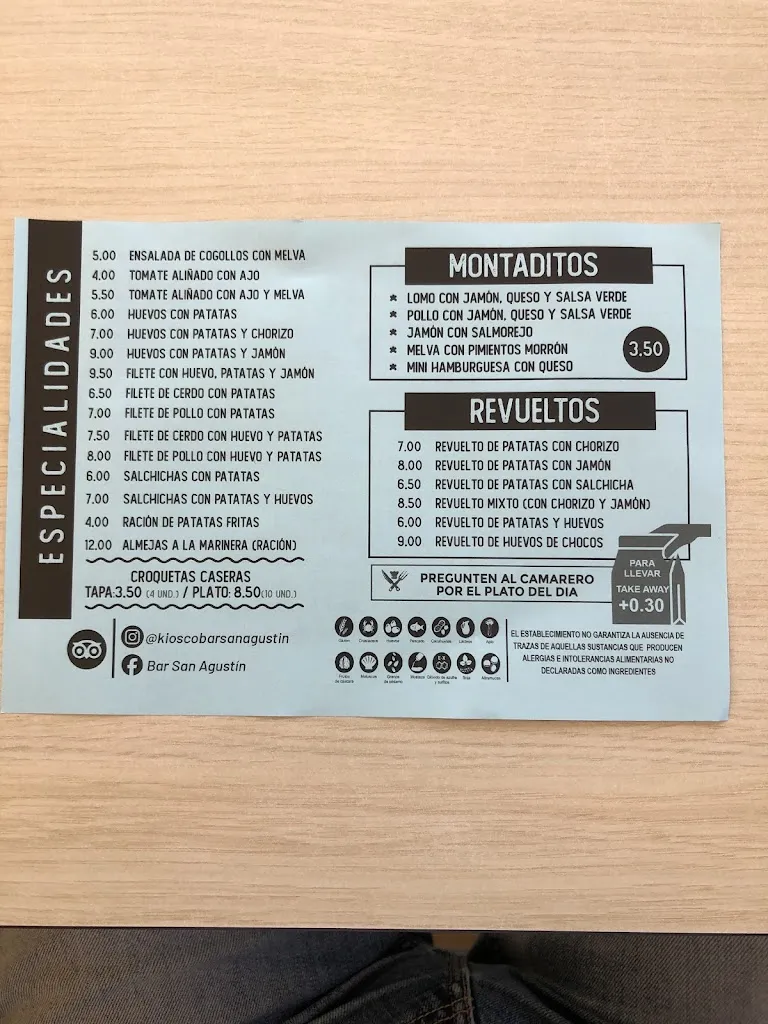 Menu_Kiosco Bar San Agustín_Chipiona_image_4