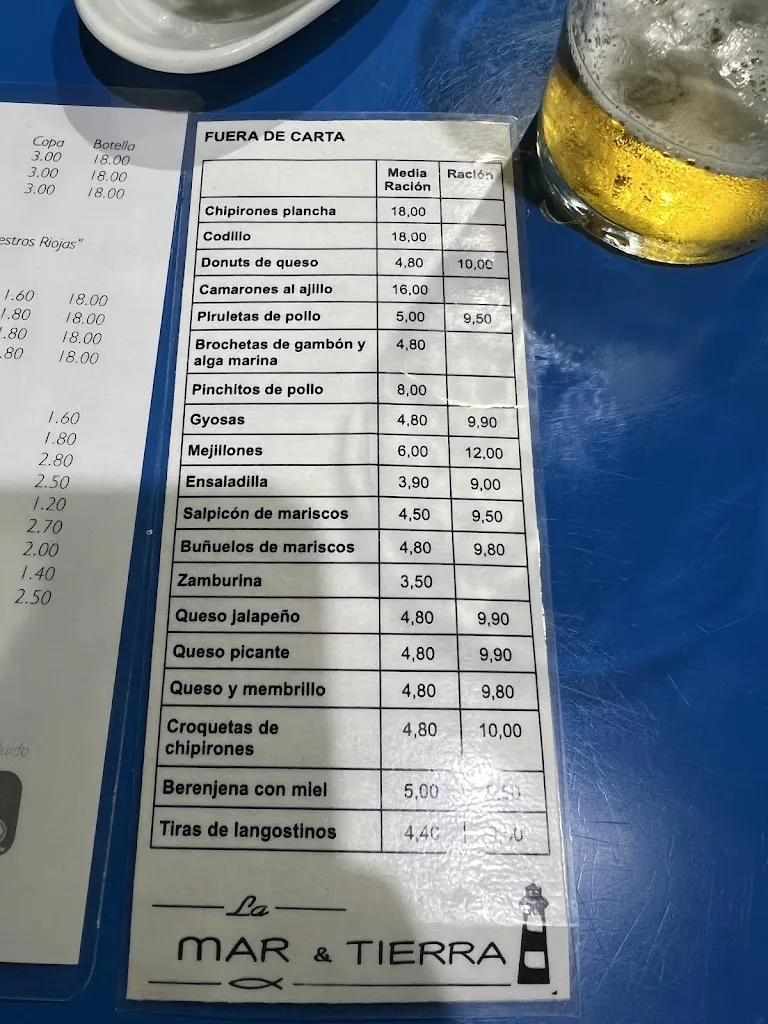 Menu_La Mar & Tierra_Chipiona_image_1