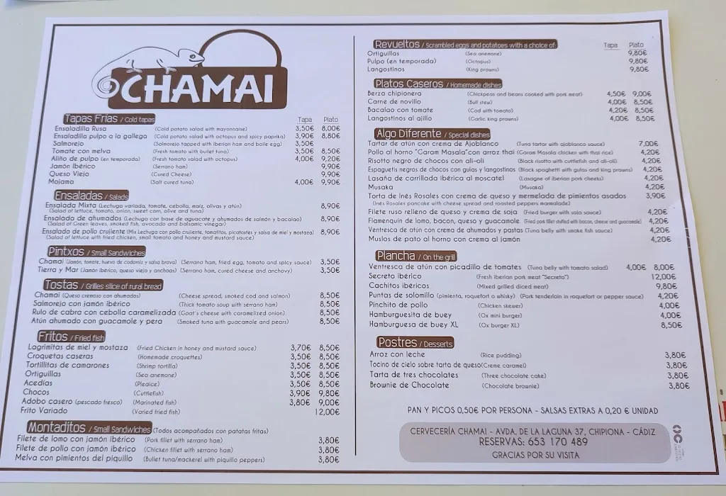 Menu_Cervecería Chamai_Chipiona_image_1