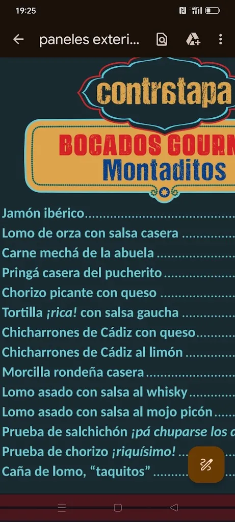 Menu_Bar La Ola_Chipiona_image_2