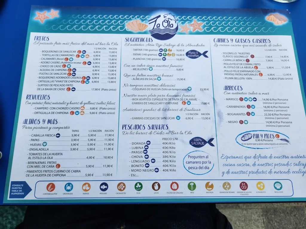 Menu_Bar La Ola_Chipiona_image_4