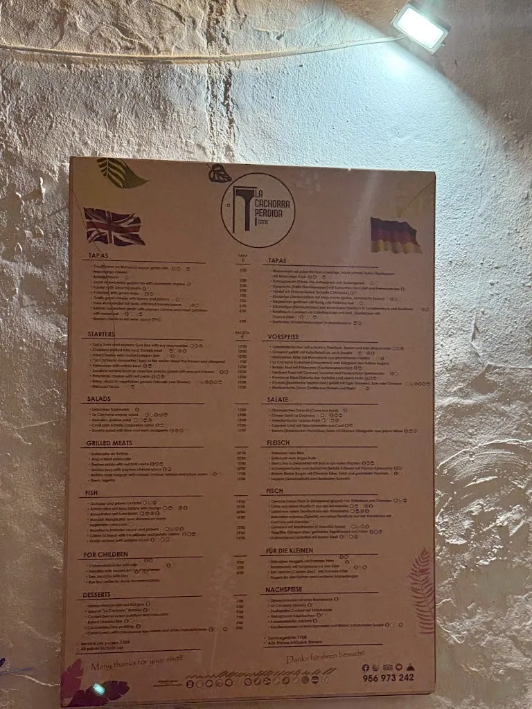 Menu_La Cachorra Perdida_Conil de la Frontera_immagine_1