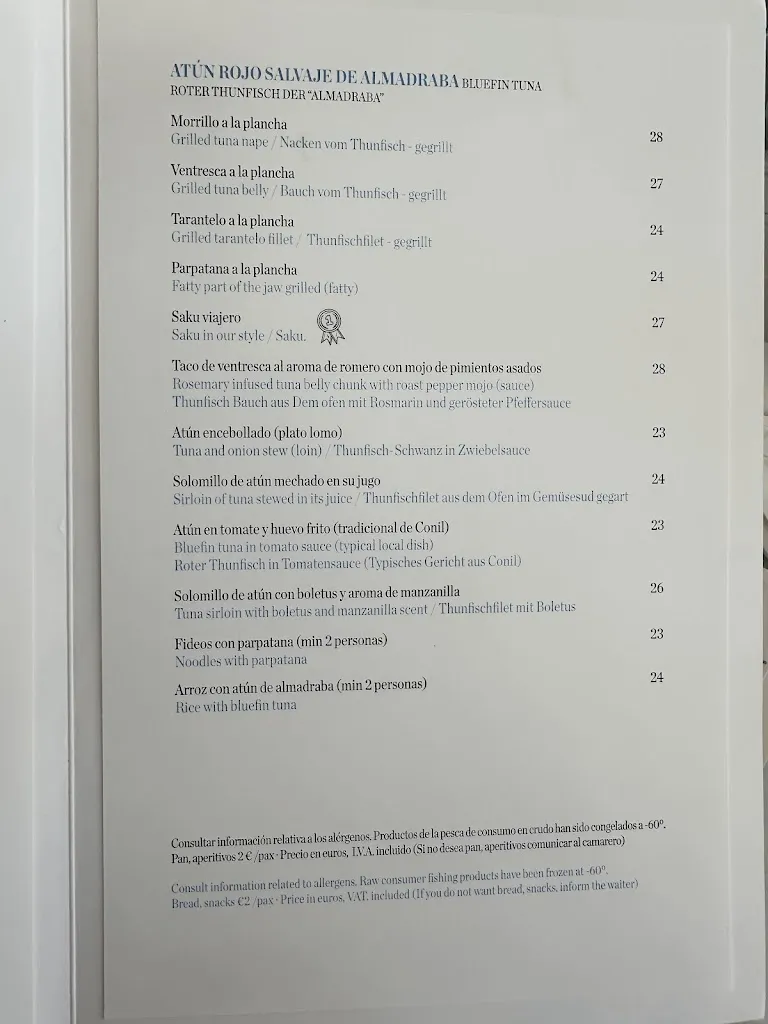 Menu_Restaurante Francisco Fontanilla_Conil de la Frontera_image_3