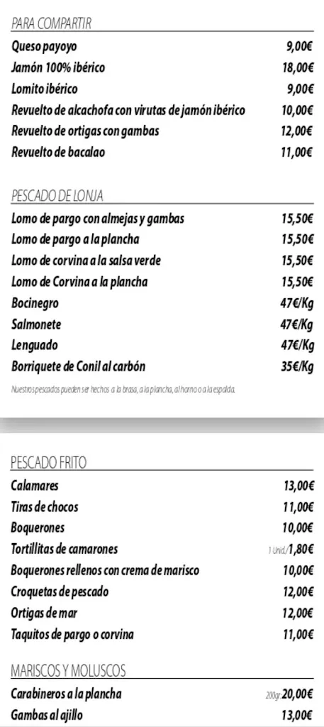 Menu_Maringo Restaurante_Conil de la Frontera_image_4