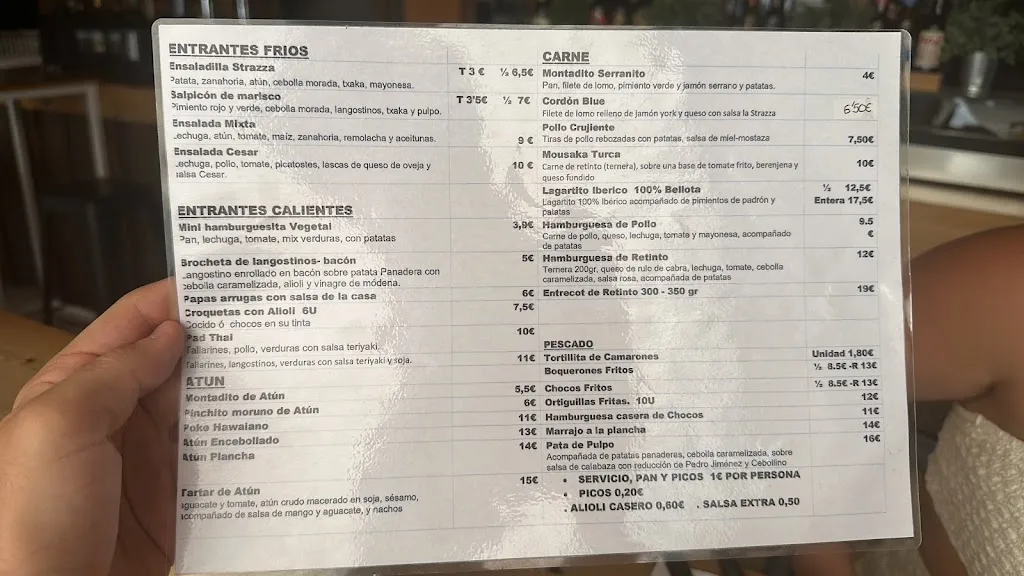 Menu_Taberna La Strazza_Conil de la Frontera_immagine_2