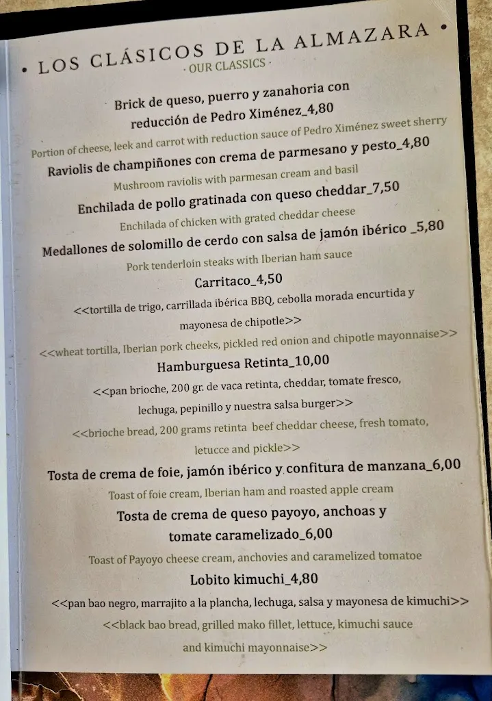 Menu_La Almazara_Conil de la Frontera_image_1