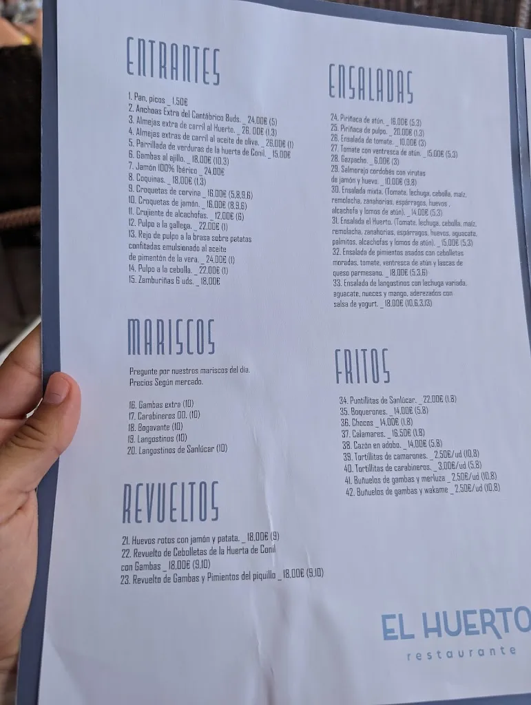 Menu_El huerto_Conil de la Frontera_immagine_2