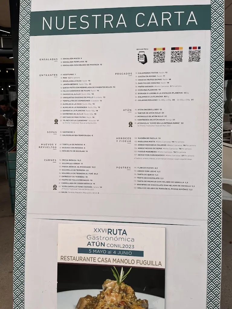 Menu_Restaurante Casa Manolo Fuguilla Conil ._Conil de la Frontera_image_1