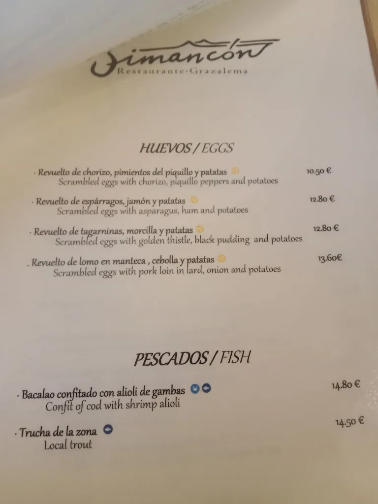 Menu_Restaurant Simancon_Grazalema_immagine_1
