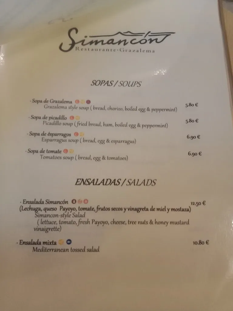 Menu_Restaurant Simancon_Grazalema_immagine_2