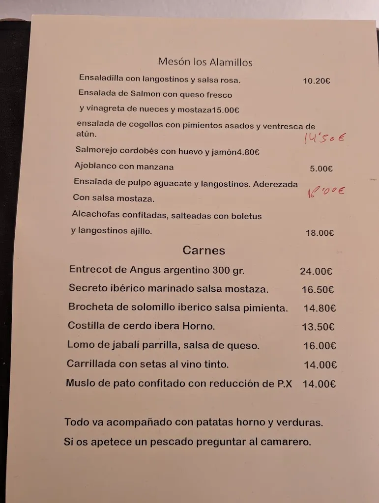 Menu_Mesón Los Alamillos_Grazalema_image_1