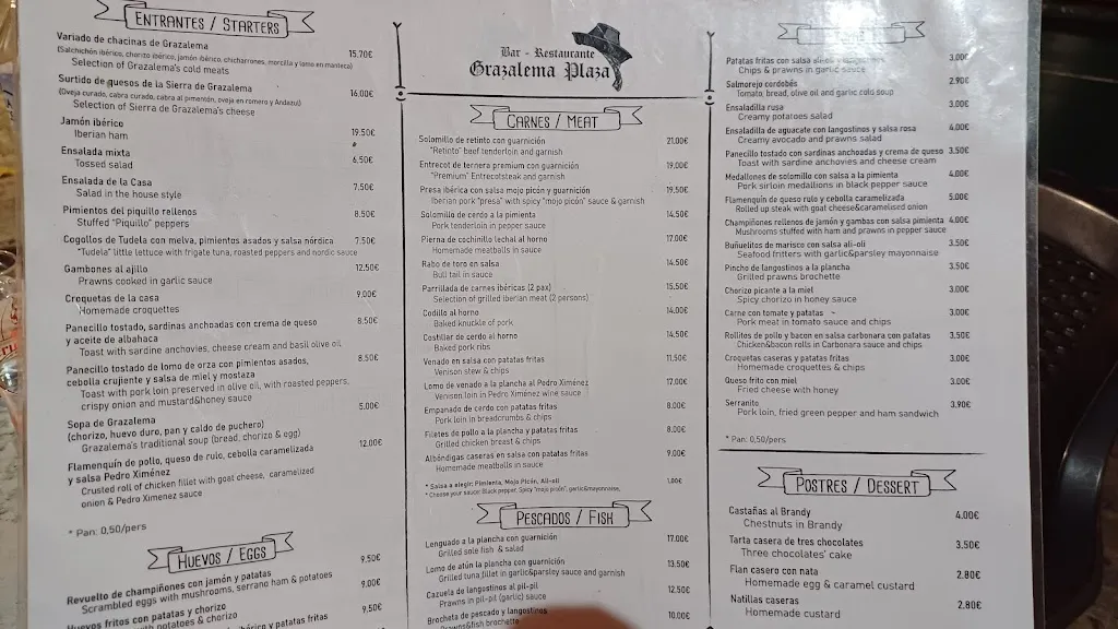 Menu_Nuevo Plaza Restaurante GRAZALEMA_Grazalema_image_3