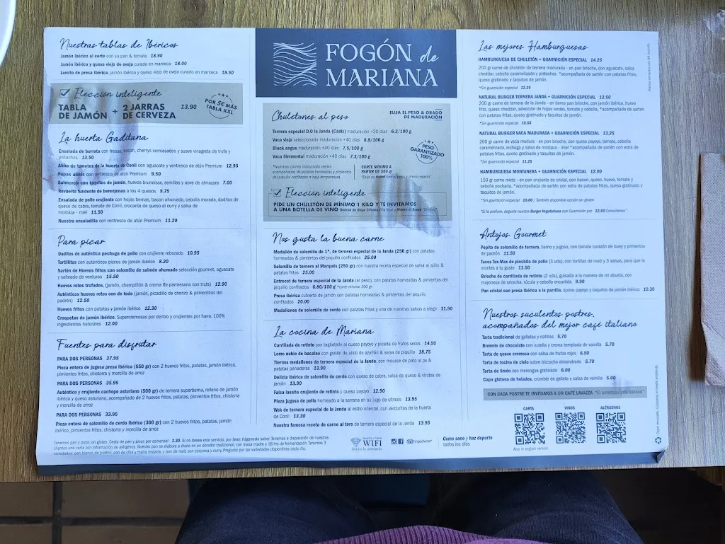 Menu_Fogón de Mariana - La Barrosa_Chiclana de la Frontera_immagine_2