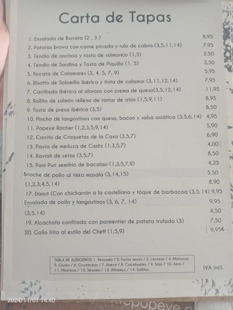 Menu_Restaurante Popeye_Chiclana de la Frontera_image_2