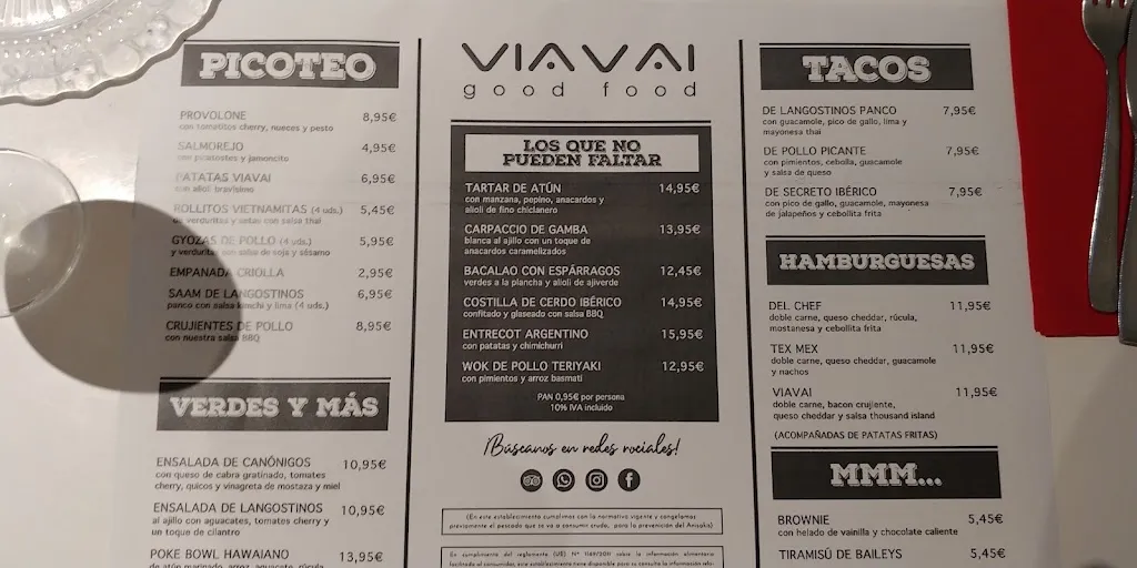Menu_Viavai Gastrobar_Chiclana de la Frontera_image_4