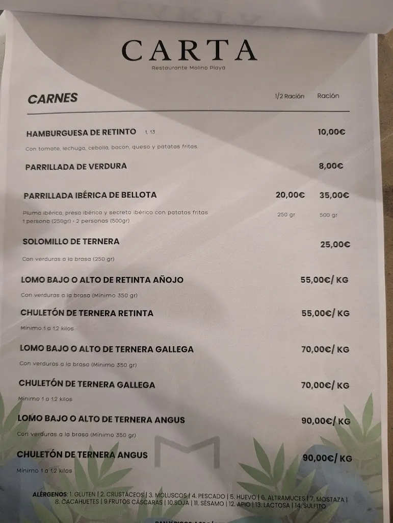 Menu_El Molino Playa_Chiclana de la Frontera_image_1