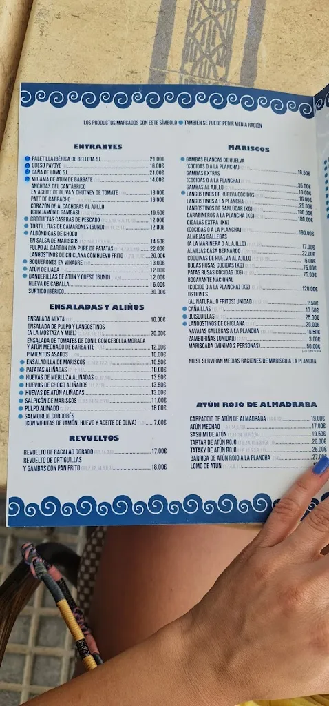 Menu_Restaurante Marisquería Casa Bernardo_Chiclana de la Frontera_immagine_4