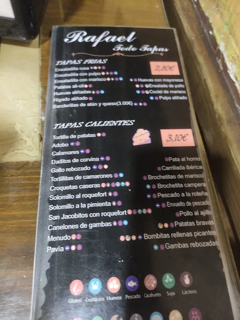 Menu_Restaurante Rafael Todo Tapas_Chiclana de la Frontera_image_2