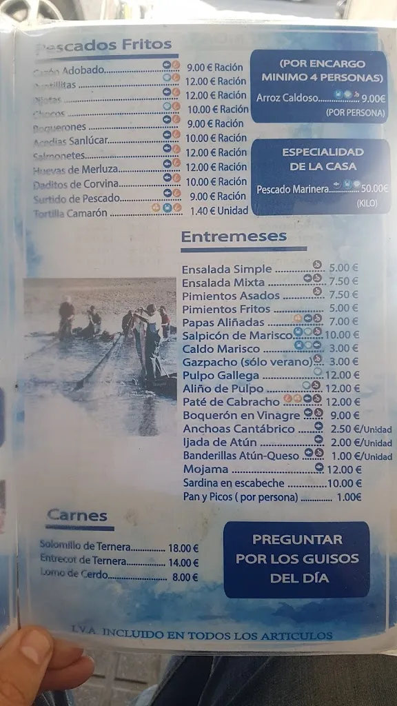 Menü_Manguita Pueblo_Chiclana de la Frontera_Bild_3