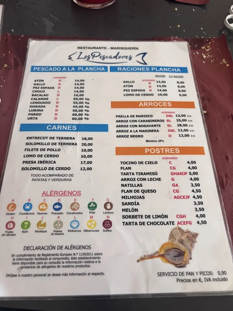 Menu_Restaurante Los Pescadores_Chiclana de la Frontera_image_4
