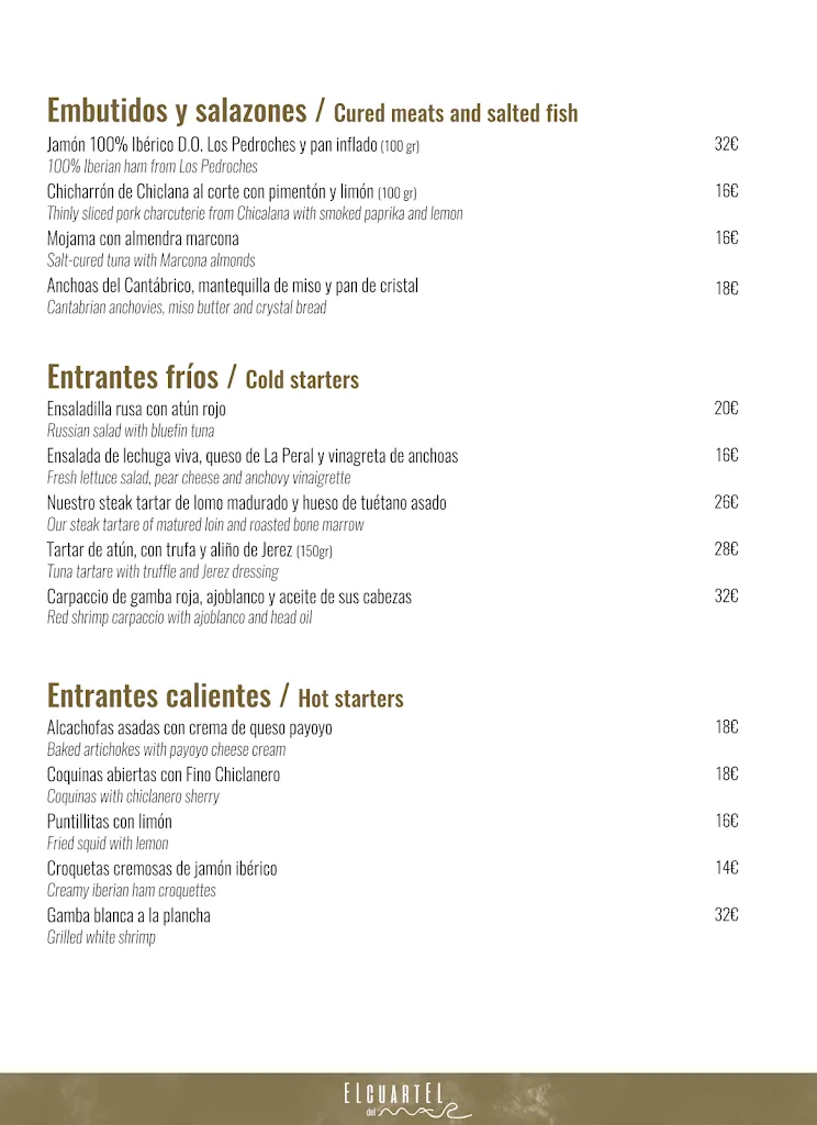 Menu_El Cuartel del Mar_Chiclana de la Frontera_immagine_3