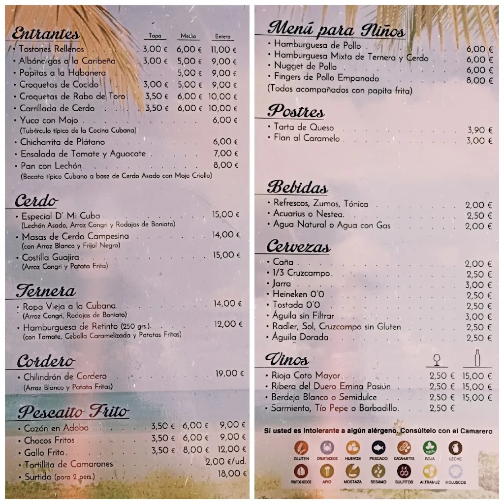Menu_D’ mi Cuba Bar Restaurante_Chiclana de la Frontera_image_1