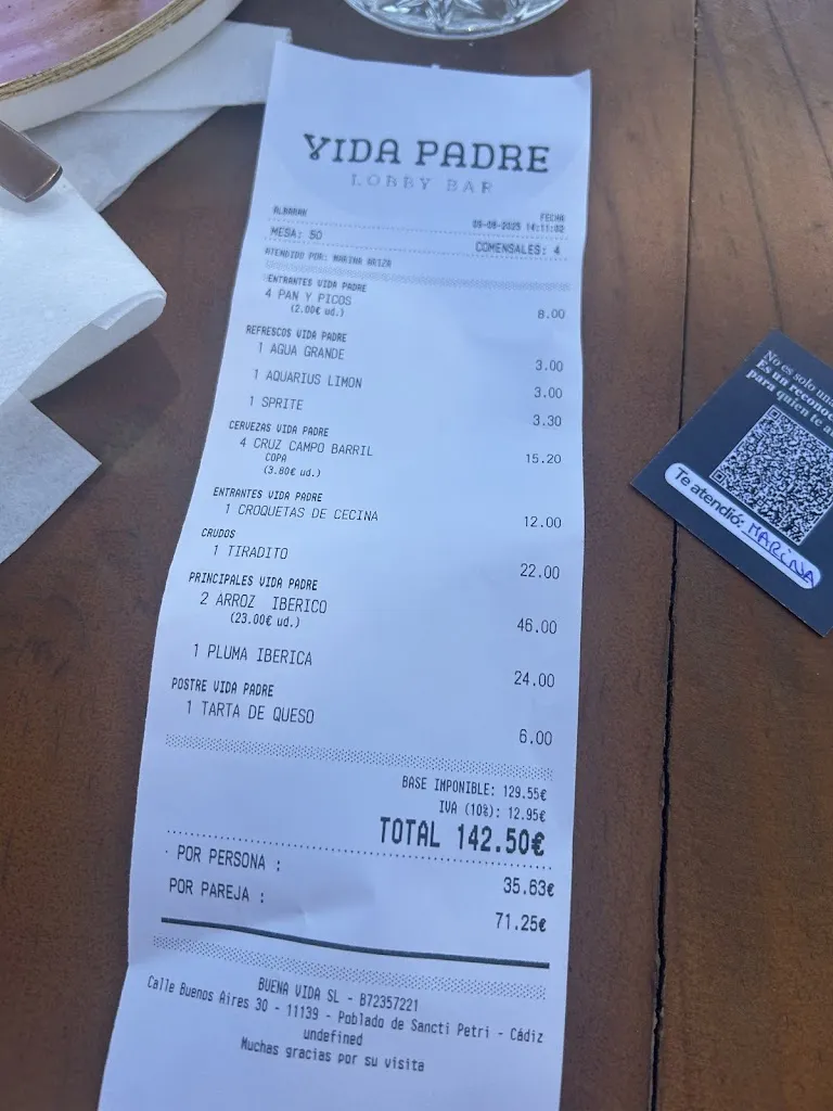 Menu_Vida Padre_Chiclana de la Frontera_image_3