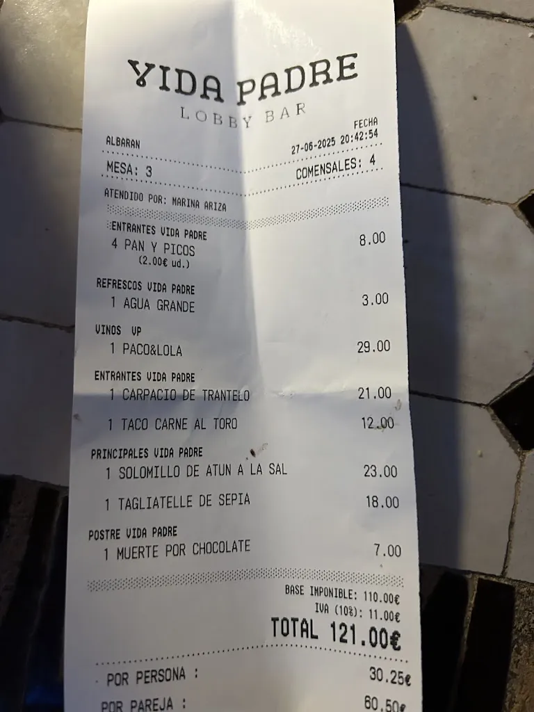 Menu_Vida Padre_Chiclana de la Frontera_image_4