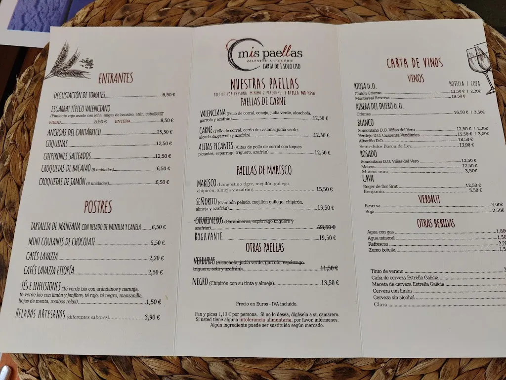 Menu_Mis Paellas_Chiclana de la Frontera_image_4