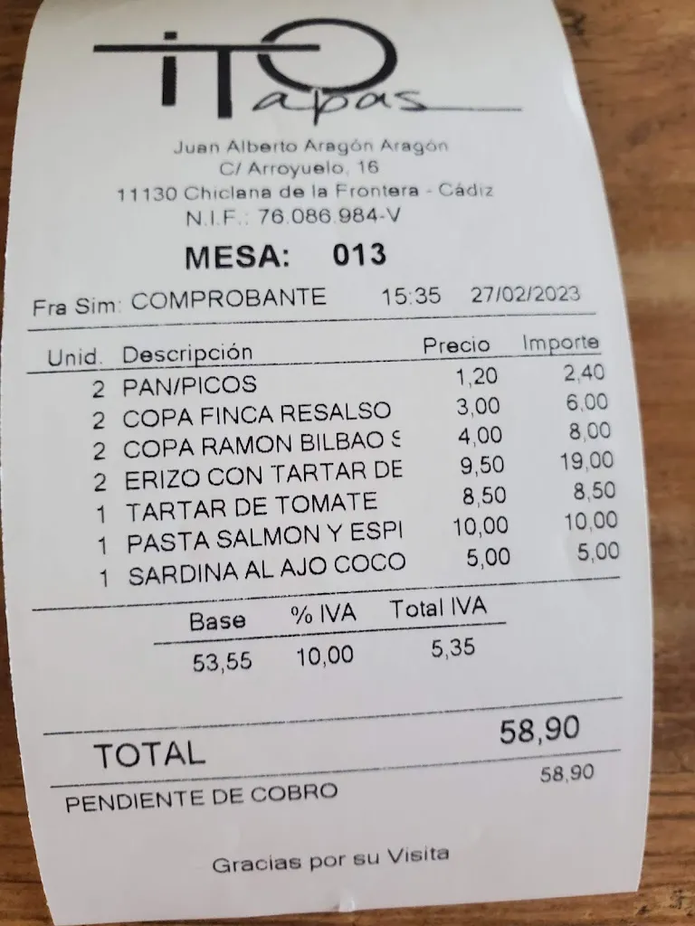 janna k_Restaurante ITO tapas chiclana_Chiclana de la Frontera_review