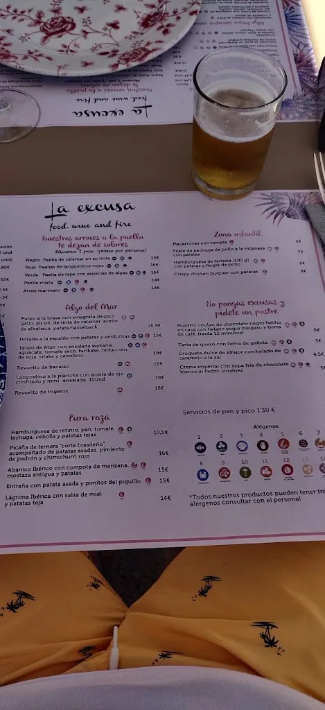Menu_La Excusa Beach_Chiclana de la Frontera_image_3