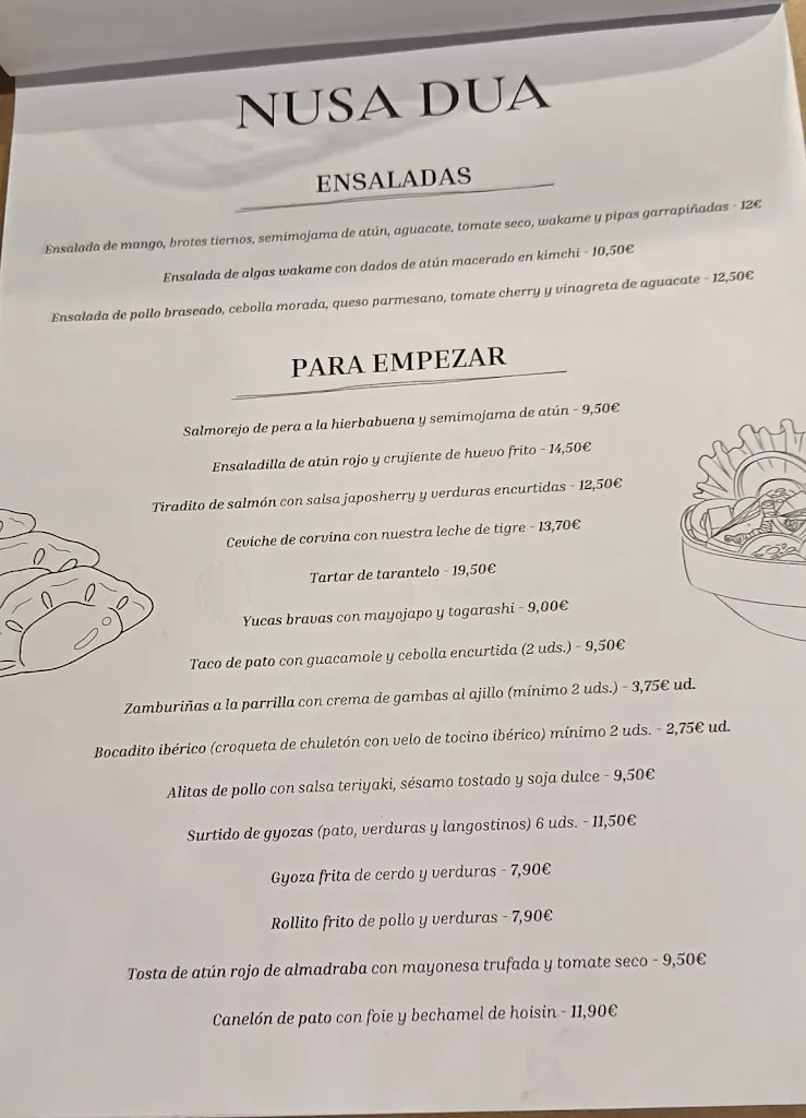 Menu_Nusa Dua La Barrosa_Chiclana de la Frontera_image_4