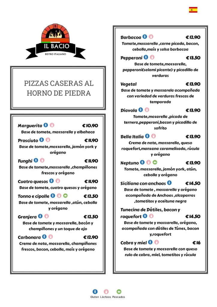 Menu_Restaurante & Pizzería Artesanal Il Bacio_Chiclana de la Frontera_image_1