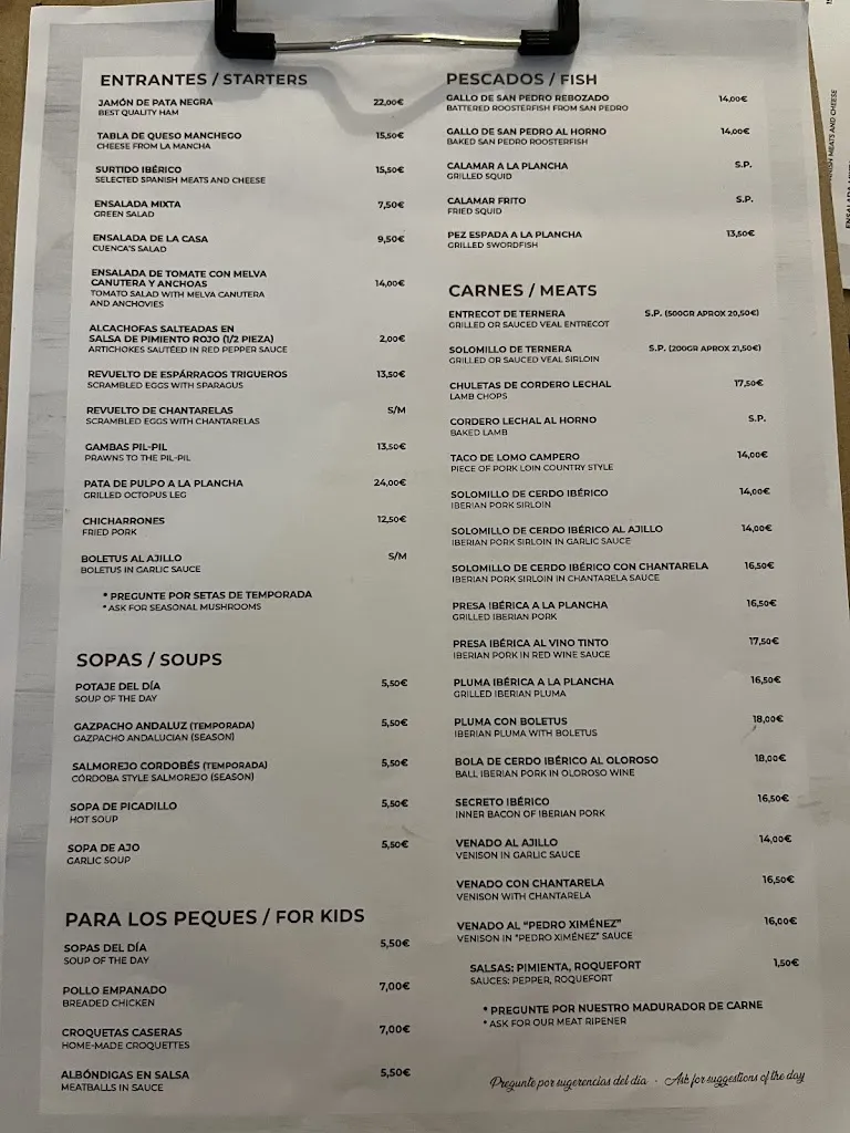 Menu_RESTAURANTE CUENCA_Jimena de la Frontera_image_1